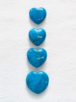Blue Howlite Hearts 26